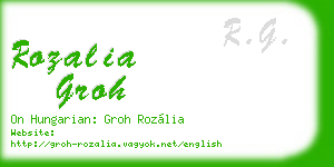 rozalia groh business card